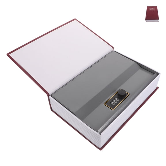 TABLZONE Portable Book Safe with Combination Lock, Password Protected Money Storage Box for Secure and Discreet Storage
