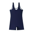 thumbnail image 4 of zaveiop Womens Boyleg Sport One Piece Swimsuit Athletic Swimwear Training Bathing Suit (Blue, XL), 4 of 9