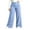 Sky Blue, variant on TEAJOPSUU Plus Size Yoga Pants for Women Wide Leg Stretchy High Waist Elastic Waisted Palazzo Pants Casual Daily Trousers XL-5XL Black