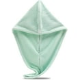 thumbnail image 1 of Microfiber Hair Towel Wrap, Hair Turban Towel Super Absorbent Twist Turban Dry Hair Caps with Buttons Bath Loop Fasten Salon Dry Hair Hat - By Exec-U-Gift, 1 of 6