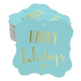 thumbnail image 1 of Inkdotpot Pack Of 50 Happy Holiday Paper Tags DIY Craft Bracket Shape Real Gold Foil Hang Tags, 1 of 6