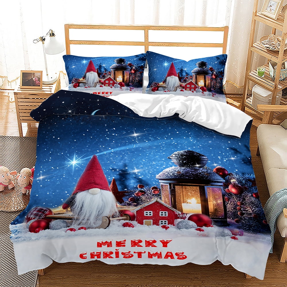 Yipa Christmas Tree Ultra Soft Printed Quilt Sets Gold Sparkle Holiday