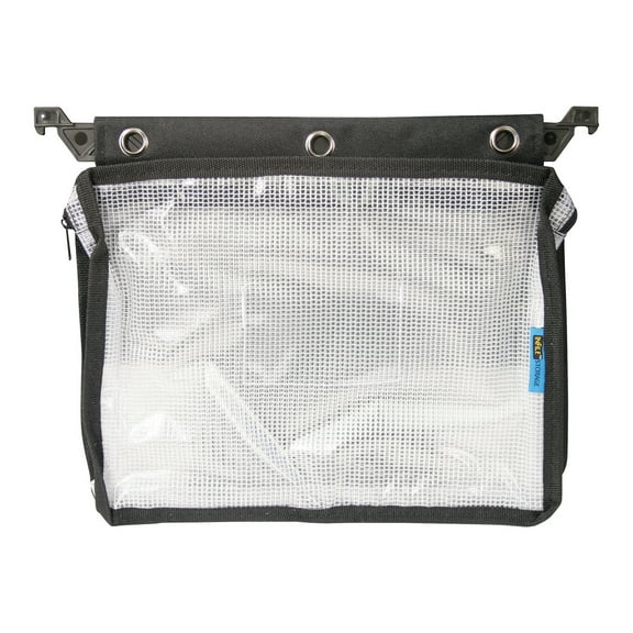 Advantus Expanding Zipper Pouch Clear Mesh Letter Size Zipper Binders, Black