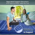 thumbnail image 5 of Aship 5.5" Thick Double Sleeping Pad, Inflatable Double Sleeping Mat Camping with Foot Pump & Pillow, 800 lbs Camping Mattress for Backpacking, Hiking, Traveling, Tent, 40D Nylon + TPU Coating, Blue, 5 of 9