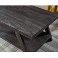 thumbnail image 6 of ONKER  Athens Contemporary 3-Piece Wood Shelf Coffee Table Set, Charcoal, 6 of 17