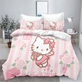 thumbnail image 1 of Hello Kitty Comforter Sets Children Bedding Set Home Twin 3-Piece Set 1 Quilt Cover Luxury 100% Polyester Modern Printed, 1 of 4