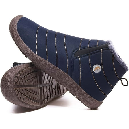 

Winter Snow Ankle Boots Fur Lining Waterproof Outdoor Slip On Booties Sneakers for Women and Men