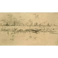 thumbnail image 2 of Whistler, James McNeill 14x10 Black Ornate Wood Framed with Double Matting Museum Art Print Titled - Zaandam, the Netherlands, 2 of 4