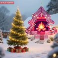 thumbnail image 2 of Metal Hanging Christmas Tree Wind Spinner - Festive Garden Decoration with Unique Pattern Design for Yard and Outdoor Holiday Cheer, 2 of 7