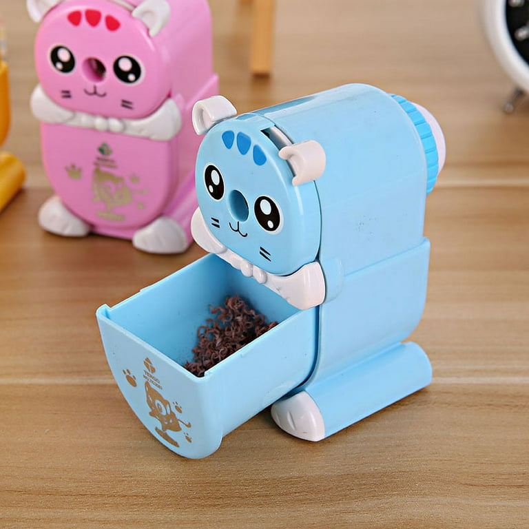 Cartoon Manual Pencil Sharpener, Cat Shape Hand Crank Colored Pencils  Sharpener with Stronger Helical Blade for Various Pencils, Learning Tool,  Easy