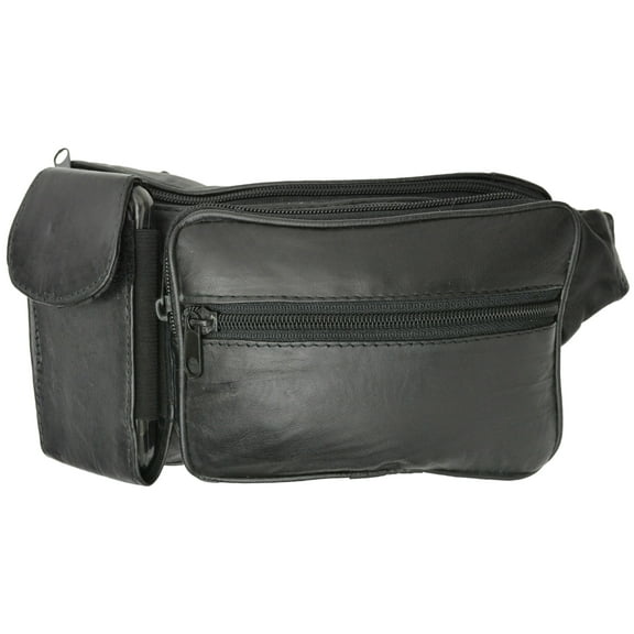 Genuine Leather Fanny Pack with Cell Phone Pocket by Marshal