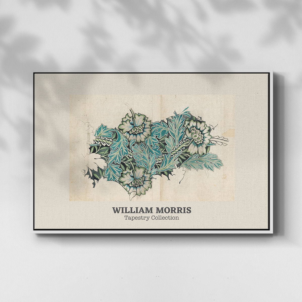 Vintage Abstract Print-XXXIX Framed in White Wood Gallery Wrapped Canvas 17 in. x 25 in.