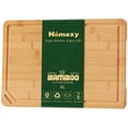 thumbnail image 1 of Tabla de cortar Homaxy Organic Bamboo de 45 x 30 cm con ranura para jugo, 1 of 9