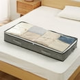 thumbnail image 6 of Btomtd Large Capacity Reinforced Handle Storage Solutions for Clothes and Quilt Underbed Storage Bags for Bedding, 75L, Gray, 6 of 8