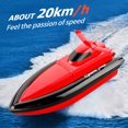 thumbnail image 2 of Sywqhk RC Boat 3.7V Batería 20km/h 2.4G 4CH Control remoto Modelo de barco de juguete (Rojo C), 2 of 9