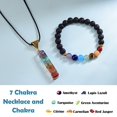 thumbnail image 4 of 1Set Energy Yoga Chakra Jewelry Set Natural Lava Rock Stretch Bracelet and Rectangle Natural Gemstone Inside Resin Pendant Necklace Mixed Color Inner Diameter: 2-3/8 inch(60mm) 17.79 inch(45.2cm), 4 of 7