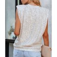 thumbnail image 2 of Camiseta sin mangas con lentejuelas, camiseta sin mangas con lentejuelas brillantes, camiseta sin mangas con lentejuelas brillantes, camiseta sin mangas con cuello redondo, resistente y resistente, 2 of 8