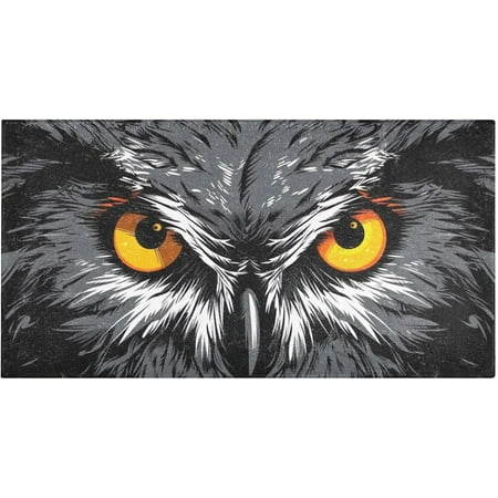 

Bestwell Face Owl Pattern Kitchen Mats 20 x39 Absorbent Non Slip Runner Rug Machine Washable Kitchen Floor Mat for Home Bathroom Door