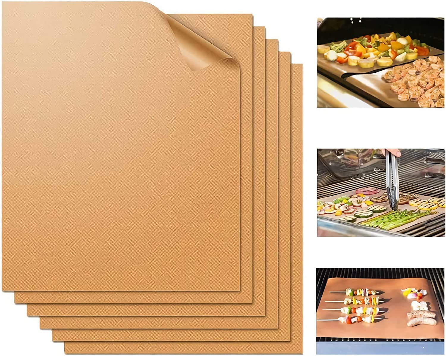 Copper Grill Mats Best Non Stick BBQ Grilling Mats For Gas Grills