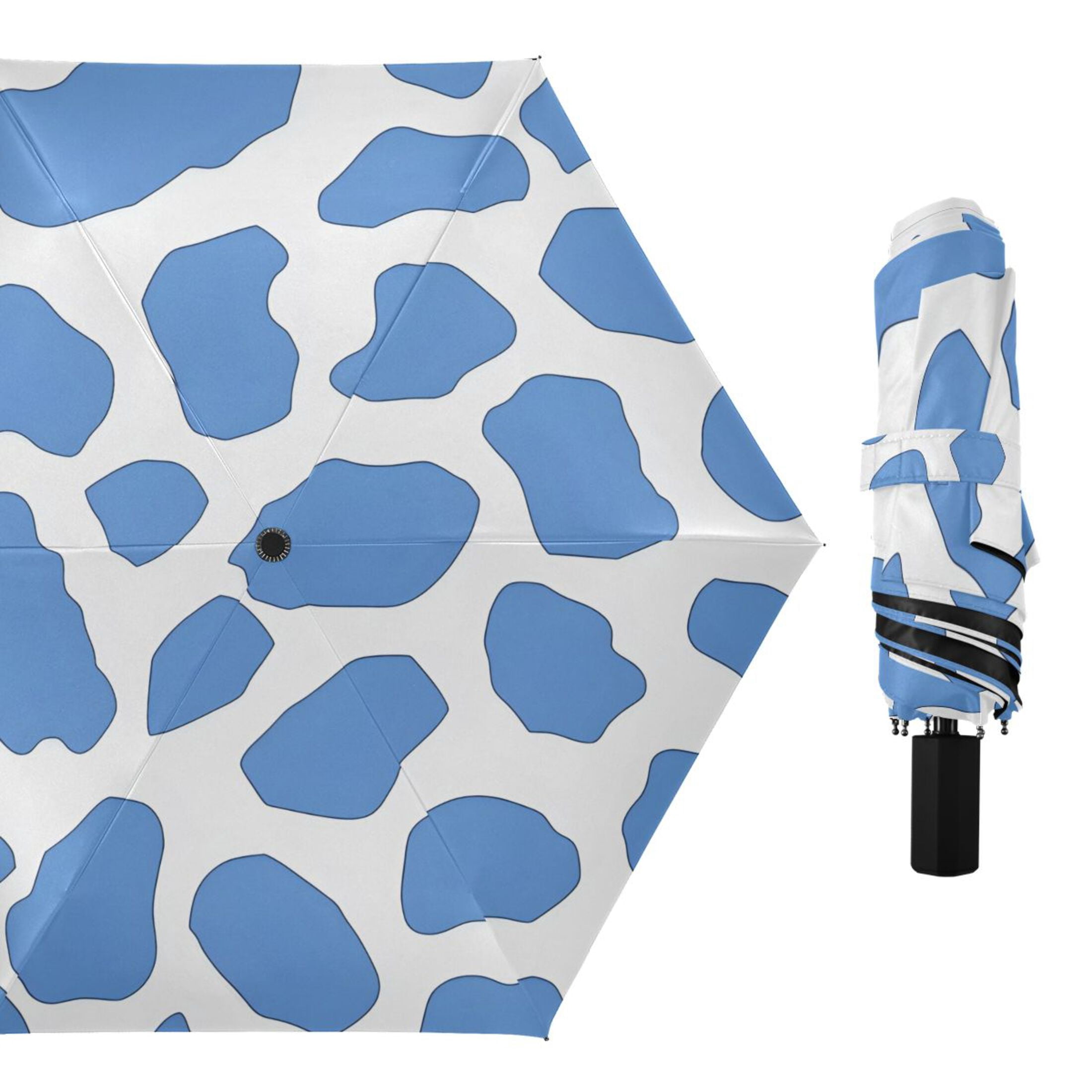 ALAZA Leopard Pattern-a1 UPF 50+ Compact Folding Umbrella for Rain Travel Umbrella Packable