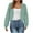 #090-Green, variant on Women's Casual Solid Color Rope Knitting Cardigan Hooded Jacket Gifts