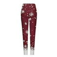 thumbnail image 4 of Hueook Fleece Lined Leggings Women Women's Christmas Printed Casual Hip Lifting Yoga Pants Leggings Stretch Pants Training Leggings Pants Multicolor S, 4 of 5