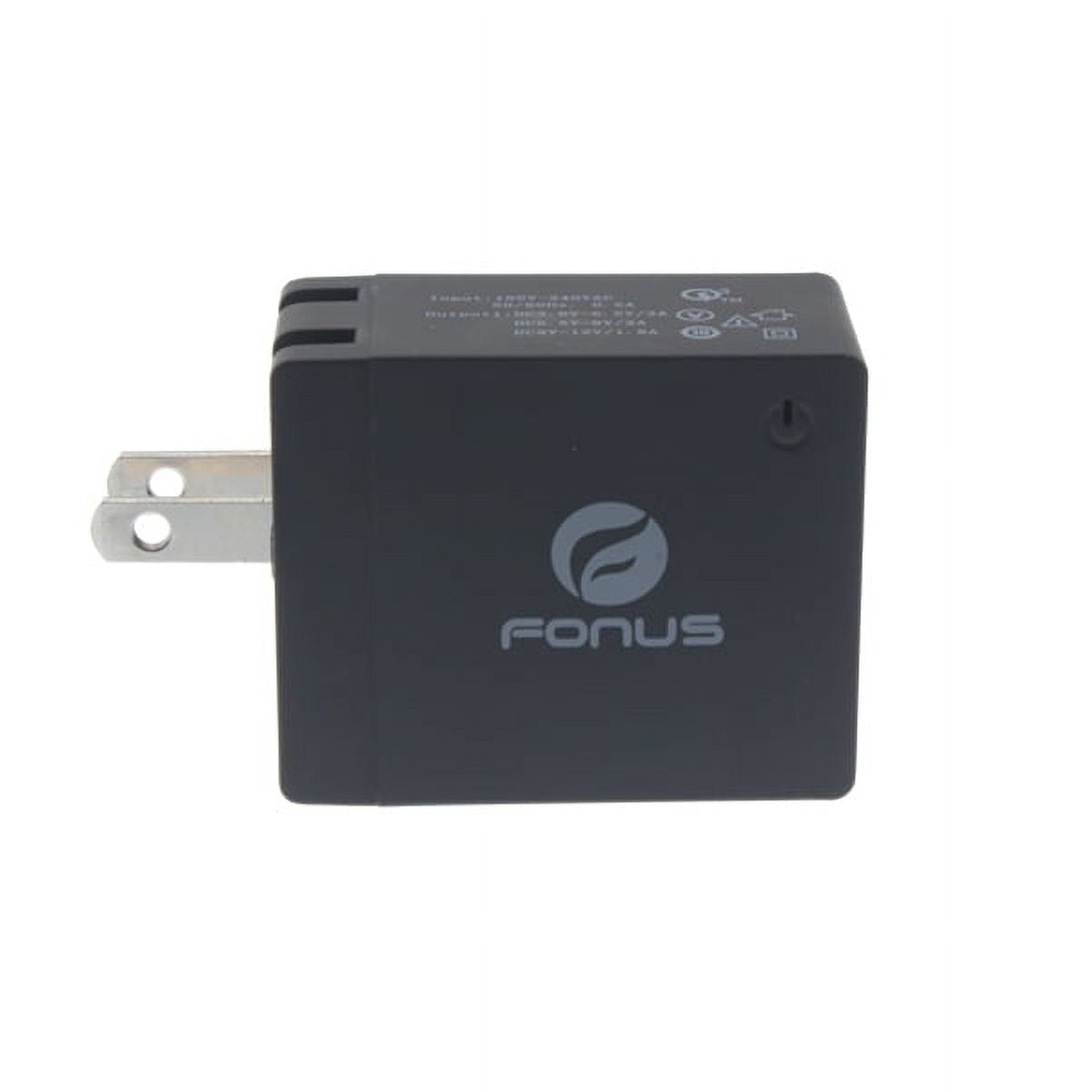 18W Fast Home Charger w Retractable USB Cable A6N for Acer Liquid Jade Primo - Alcatel PulseMix, 7, Idol 5S 5 4S - ASUS Zenfone V Live, ROG Phone, AR 6 5z 4 Pro - Blackberry Motion, Key2