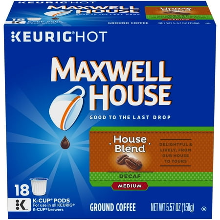 Maxwell House Decaf House Blend Coffee K-Cup Packs 18 ct Box