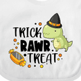 thumbnail image 4 of Inktastic Halloween Trick Rawr Treat with Dinosaur Boys or Girls Baby Bib, 4 of 4
