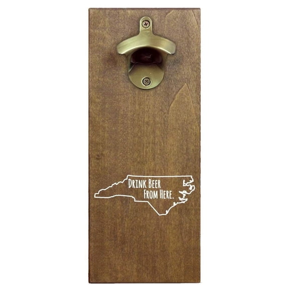 Torched North Carolina Drink Beer Bottle Opener Magnetic Cap Catcher 12"L x 5"W