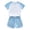 Light Blue, variant on sususu Girls Outfits 2 piece Summer Casual Two Piece Outfit Soft Short Sleeve Top and Shorts Set Comfort Playwear,Red,8-9 Years