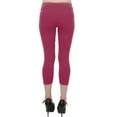 thumbnail image 3 of Vivian's Fashions Capri Leggings - Cotton, Junior Size (Burgundy, 3X), 3 of 3