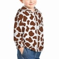 thumbnail image 2 of Kids Zip Up Hoodie for Boys Girls Toddler - brown cow print cute Lightweight Long Sleeve 3T Boys Girl Clothes, Sun Protection Windproof Jackets Hoodie Sweatshirt, 2 of 7