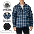 thumbnail image 2 of Alpine Swiss Mens Felix Fleece Lined Flannel Jacket Heavyweight Zip-Up Plaid Shirt Shacket Warm Winter Outerwear NVB LRG, 2 of 7
