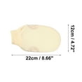 thumbnail image 4 of Unique Bargains 1 Pc Shower Glove Exfoliating Glove for Bathroom for Shower 8.66"x4.72" Beige, 4 of 6