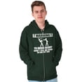 thumbnail image 5 of Warning To Avoid Injury Funny Cartoon Zip Hoodie Sweatshirt Men Brisco Brands S, 5 of 6