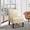 Beige, variant on Armless Accent Chairs Upholstered Dining Chairs Living Room Chairs with Solid Wood Legs Leather Reading Chair for Adults Comfy Chair for Bedroom Vanity Kitchen (Black)