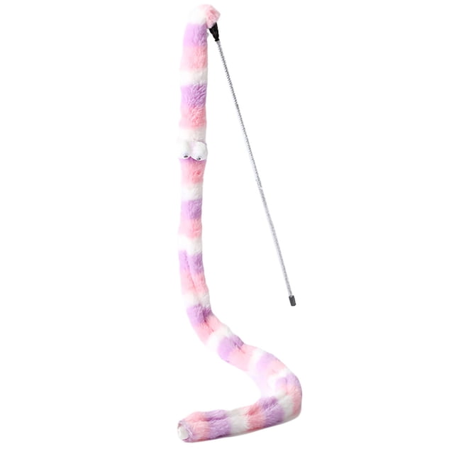 Cat Interactive Teaser Plush: Soft Long Bell Decorative Kitten Wand Pet Play Toy