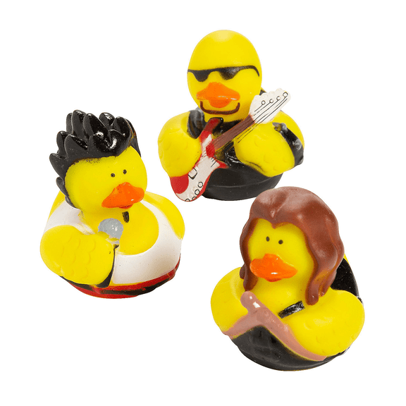 Rock Star Rubber Duckies - Party Favors - 12 Pieces