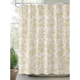 thumbnail image 2 of Farmhouse Yellow Standard Shower Curtain Set, Waterproof Shower Curtains for Bathroom, Vintage Flower Leaf Botanical Plant Washable Fabric Cloth Bath Curtain for Bathtub with Hooks 72x72 Inches, 2 of 6