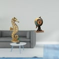 thumbnail image 2 of Figura de resina de globo terráqueo de mesa, estatua moderna, adorno decorativo de regalo, artesanía de color dorado, reloj de escritorio coleccionabl, 2 of 8
