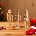 thumbnail image 4 of Dserhfy Unfinished Nutcracker Soldier Wooden DIY Nutcracker Figure Unpainted Nutcracker Soldier Figurine for Christmas Decoration Craft Project, 4 of 8