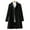 Black, variant on comerut Lapel Long Sleeves Pockets Thickened Warm Women Coat Autumn Winter Buttons Placket Solid Double-sided Woolen Outerwear