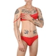 thumbnail image 4 of Sujetador falso para hombres europeos y americanos Ropa interior sexy gay Traje de ropa interior de encaje de tentación gay, 4 of 6