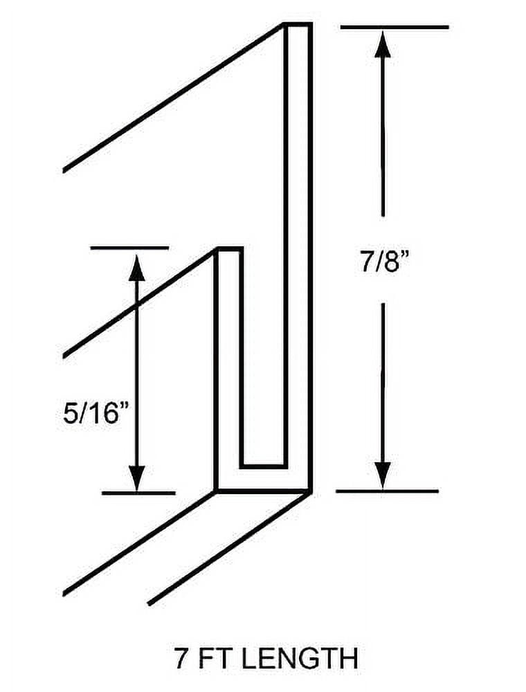 CAPTIVE-AIRE Backsplash Accessories, Stainless Steel Wall End Caps for 1/16" Material- 7ft Long (2 Pack of End Caps)