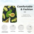 thumbnail image 4 of Kdxio Fresh Avocado Print Men'S Swim Trunks With Compression Liner 7 Inch Inseam Quick Dry Swim Shorts, 4 of 7
