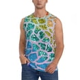 thumbnail image 2 of Fotbe Men's Rainbow Glitter Print Men's Sleeveless Muscle Tank Tops Casual T-Shirts for Gym Workout Beach-3X-Large, 2 of 8