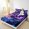 thumbnail image 4 of Manfei Magic Animal Dragon Twin Sheet Sets,Galaxy Starry Night Twin Fitted Sheet,Pink Blue Flat Sheet For Teens,Ultra Soft Home Decor,3-Piece, 4 of 7