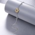 thumbnail image 3 of Pulsera de girasol de dos colores TANGJMXG Pulsera de plata de ley 925 ajustable, 3 of 4