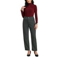 thumbnail image 2 of INSPIRE CHIC Women's Packets High Waisted Work Office Formal Casual Long Pants M Grey, 2 of 5